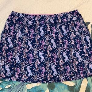 Lilly Pulitzer Navy and Pink Mini Skirt